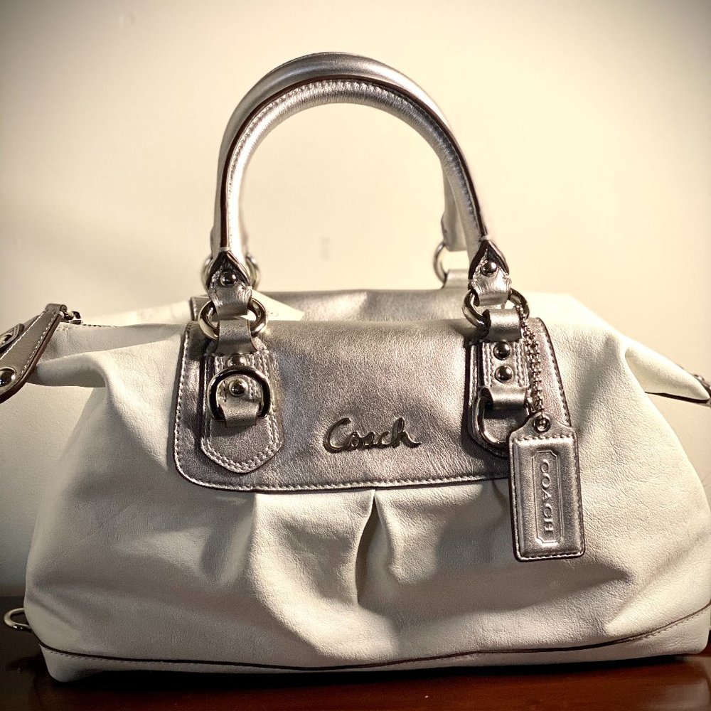 COACH White Silver Bag